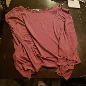 Loose irregular hem shirt